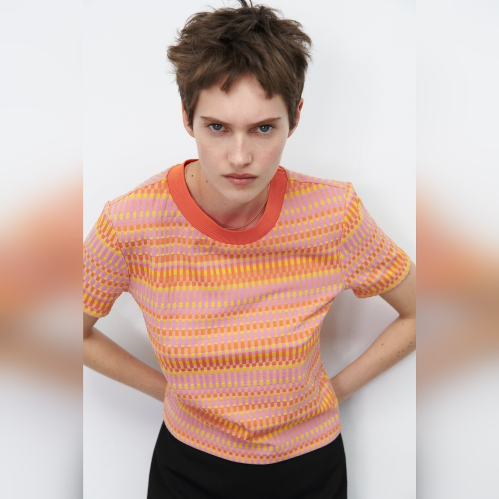 Zara Jacquard Top